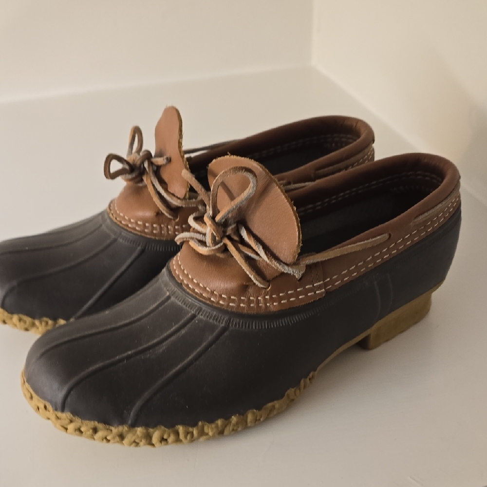 L.L. Bean Mens Brown and Black Rain Boots - Picture 3 of 12